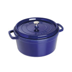 Cocotte ronde Staub de 7 pintes en bleu saphir