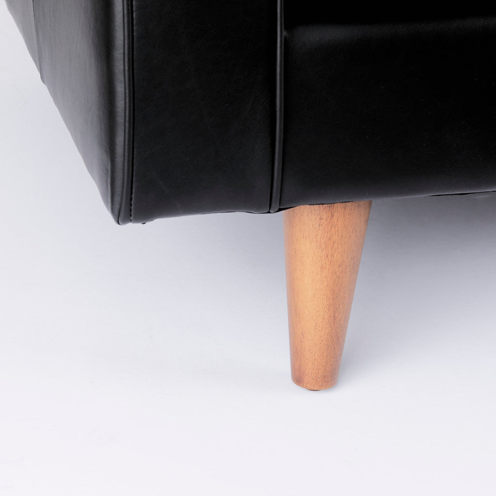 Canapé Arne en cuir noir