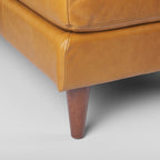 Canapé d'angle Arne en cuir beige | Méridienne gauche