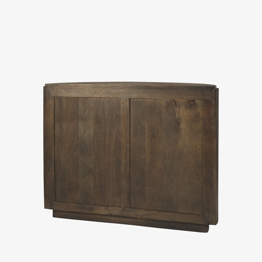 Armoire demi-lune cannelée Talia couleur moka