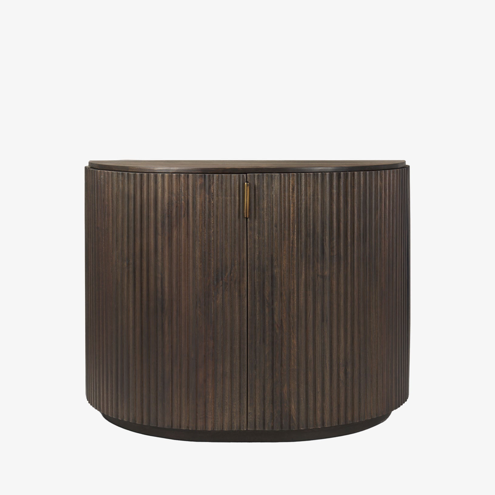 Armoire demi-lune cannelée Talia couleur moka