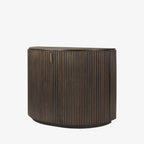 Armoire demi-lune cannelée Talia couleur moka