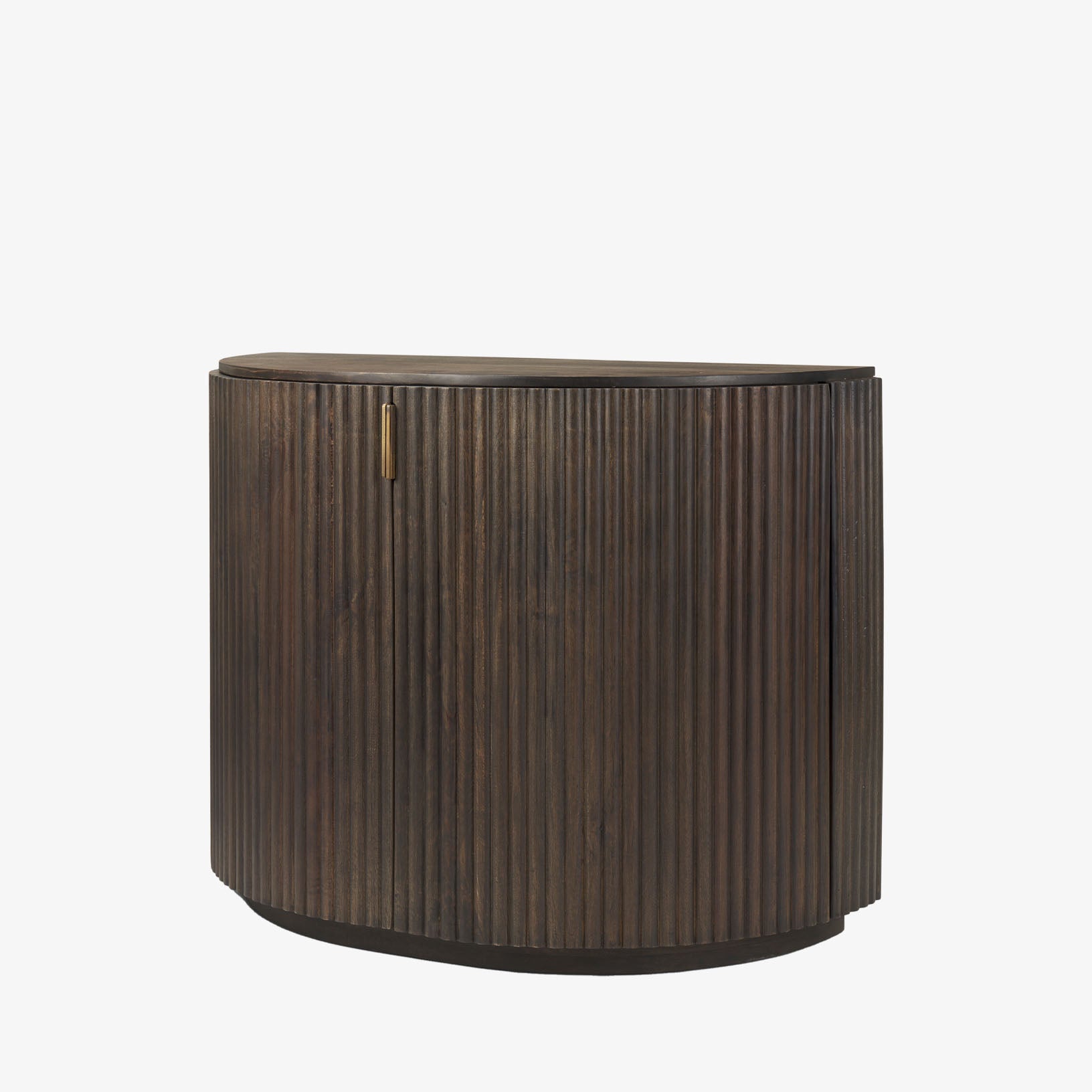 Armoire demi-lune cannelée Talia couleur moka