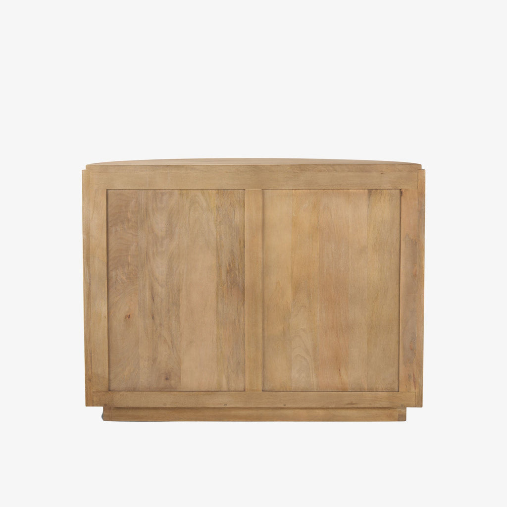 Armoire demi-lune cannelée Talia couleur naturelle