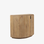 Armoire demi-lune cannelée Talia couleur naturelle