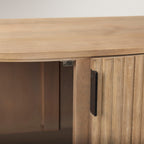 Armoire demi-lune cannelée Talia couleur naturelle