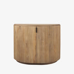 Armoire demi-lune cannelée Talia couleur naturelle