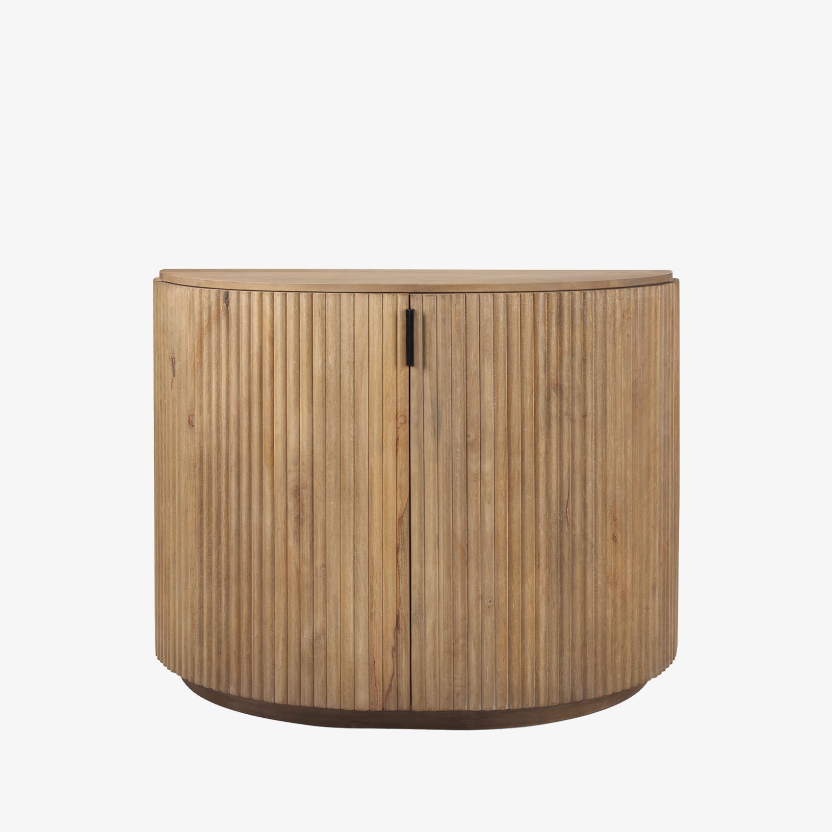 Armoire demi-lune cannelée Talia couleur naturelle