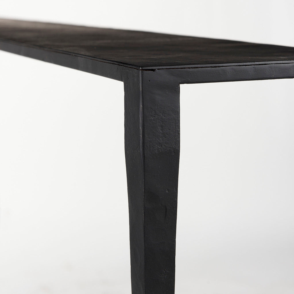 Table console en fer noir Tritan