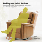 Ensemble de 2 fauteuils inclinables électriques pivotants et à bascule Tobias de style traditionnel par HULALA HOME