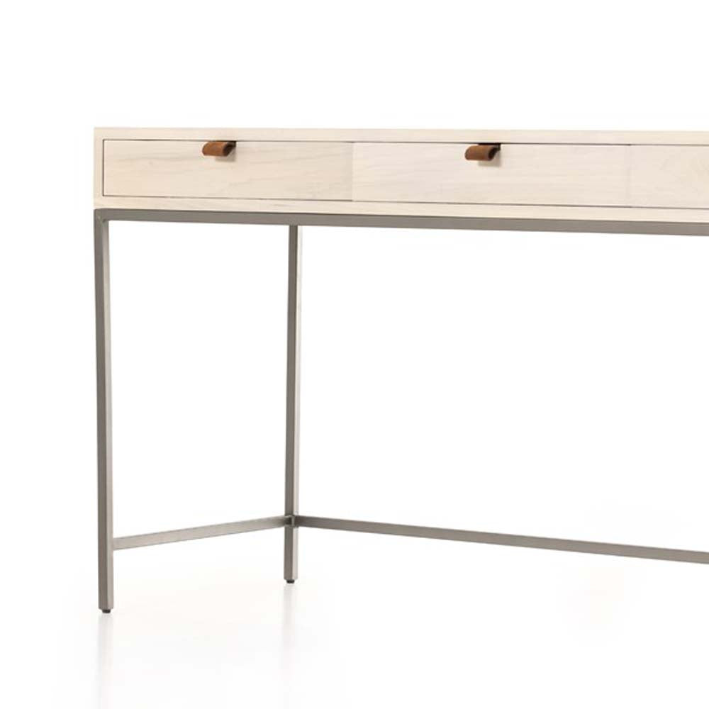 Bureau modulaire Four Hands Trey en peuplier couleur tourterelle