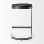 Tabouret de bar Tyler en cuir noir