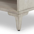 Table de chevet Viggo de Four Hands en marbre blanc italien