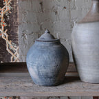 Bocal de village vintage avec couvercle