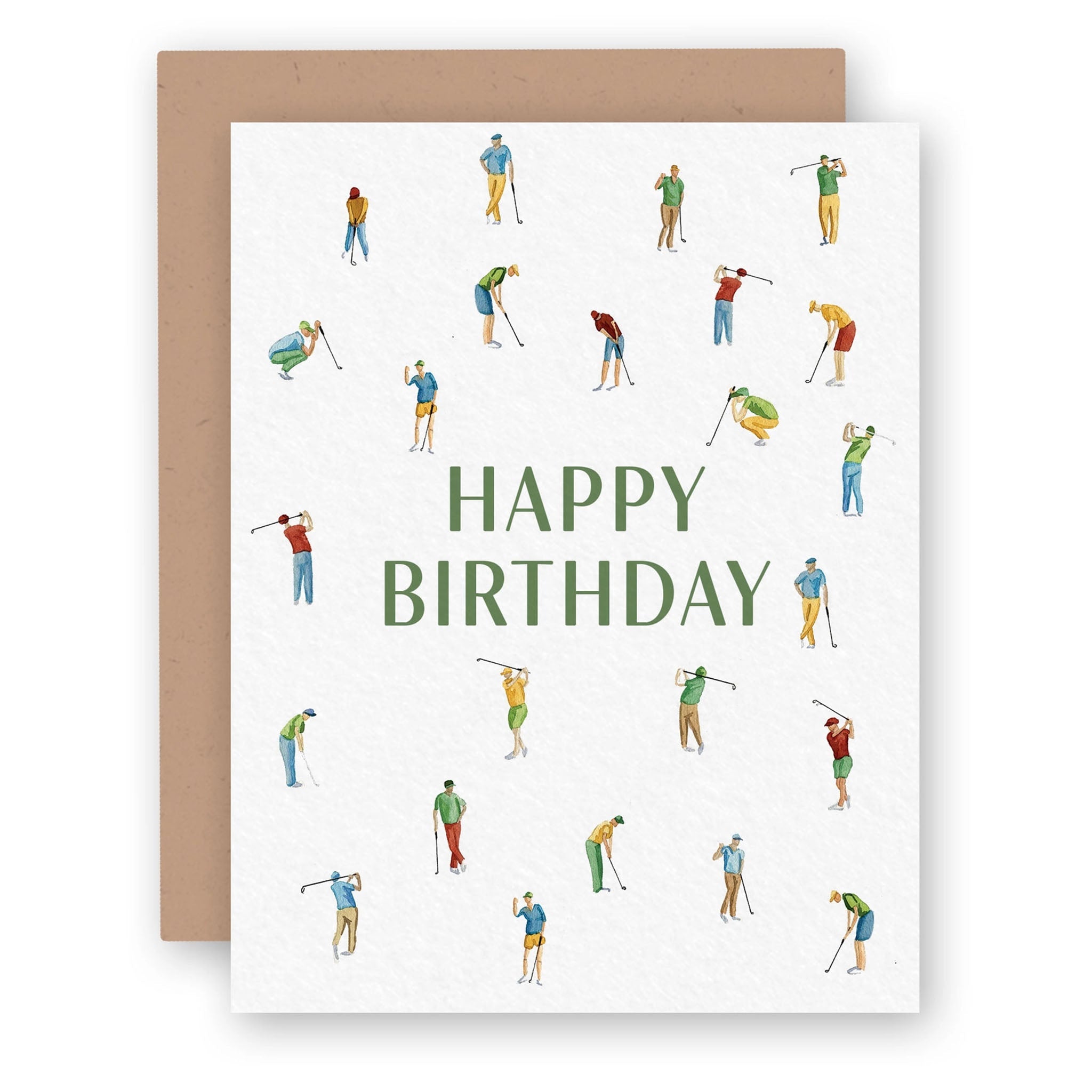 Carte de vœux d'anniversaire pour golfeur