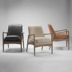 Fauteuil d'appoint Winston couleur cognac