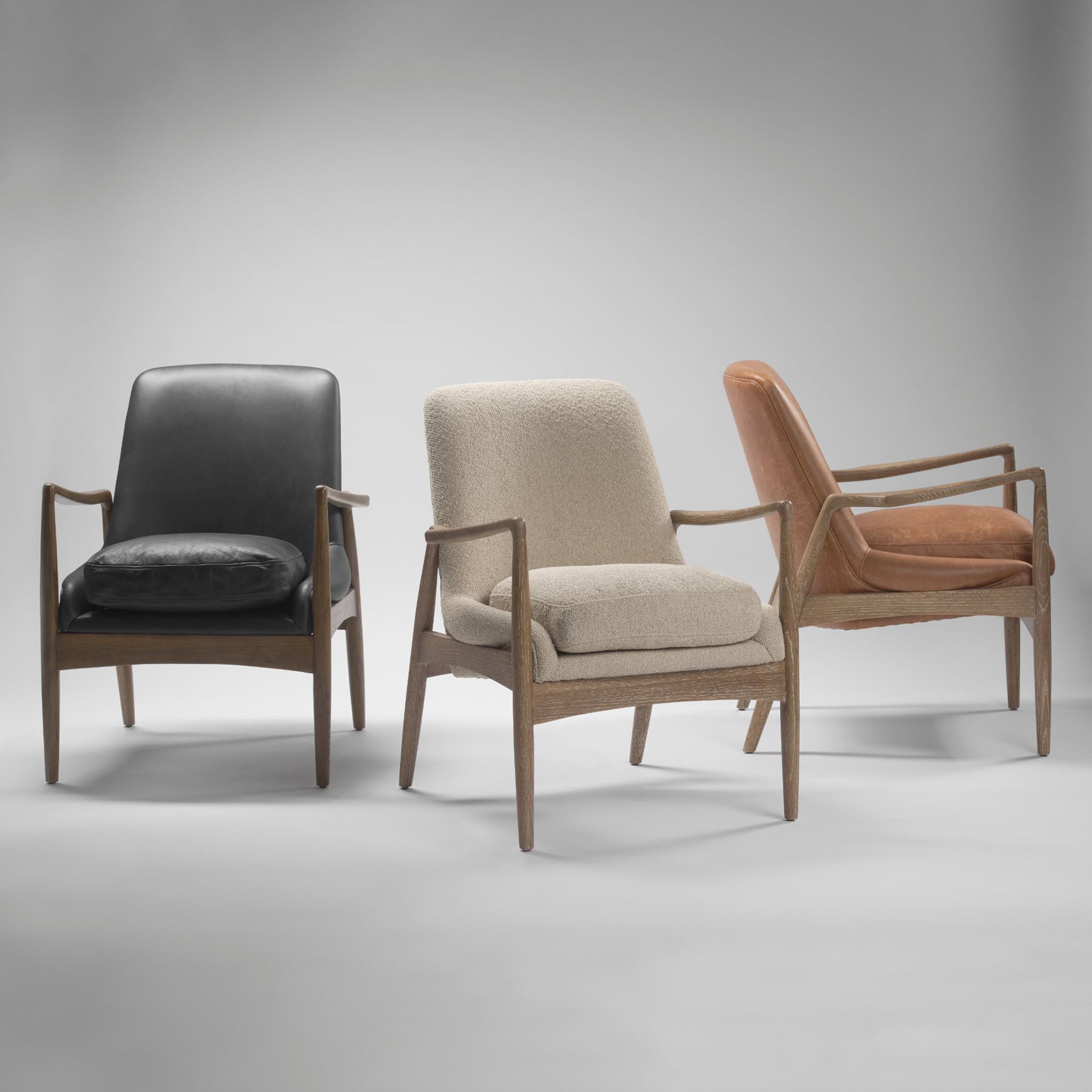 Fauteuil d'appoint Winston couleur cognac