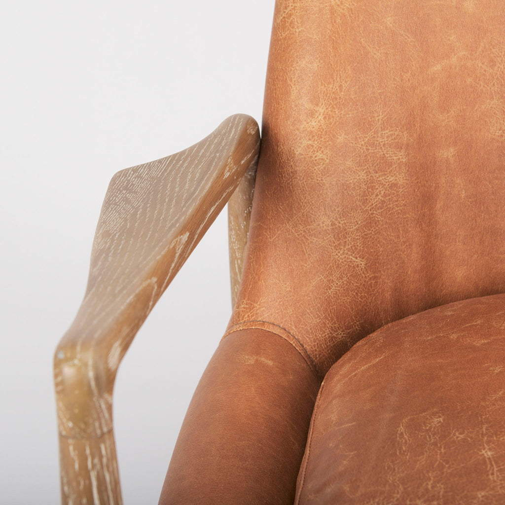 Fauteuil d'appoint Winston couleur cognac