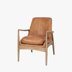Fauteuil d'appoint Winston couleur cognac