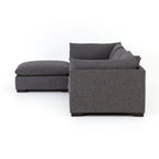 Canapé d'angle 3 pièces Four Hands Westwood avec pouf, coloris Bennett Charcoal