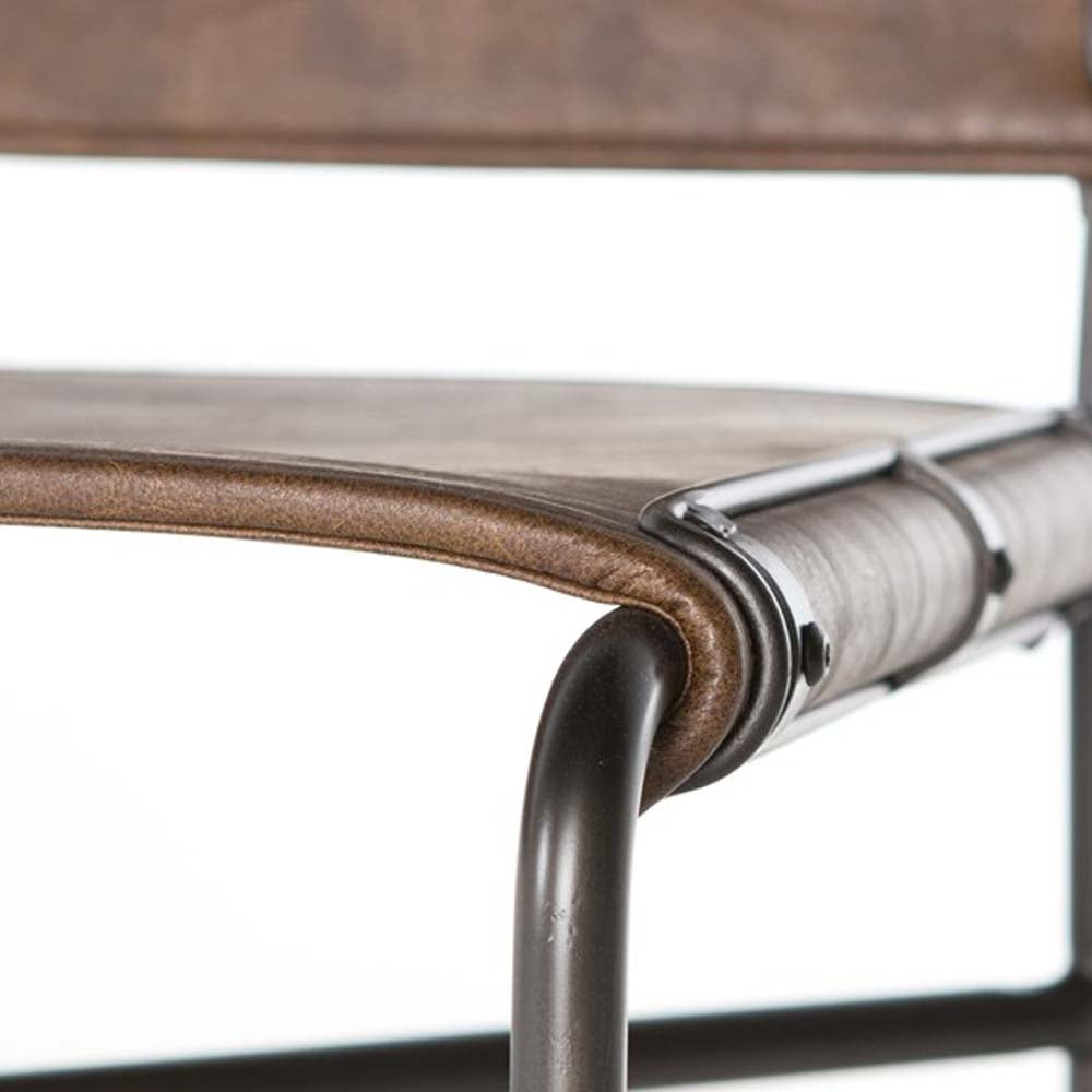 Tabouret de bar Four Hands Wharton en marron vieilli