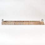 Plateau en rotin blanchi