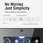 Réfrigérateur à vin/boissons 17 pouces, 28 bouteilles, refroidisseur à vin en acier inoxydable pour usage domestique et commercial