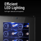 Réfrigérateur à vin/boissons 17 pouces, 28 bouteilles, refroidisseur à vin en acier inoxydable pour usage domestique et commercial