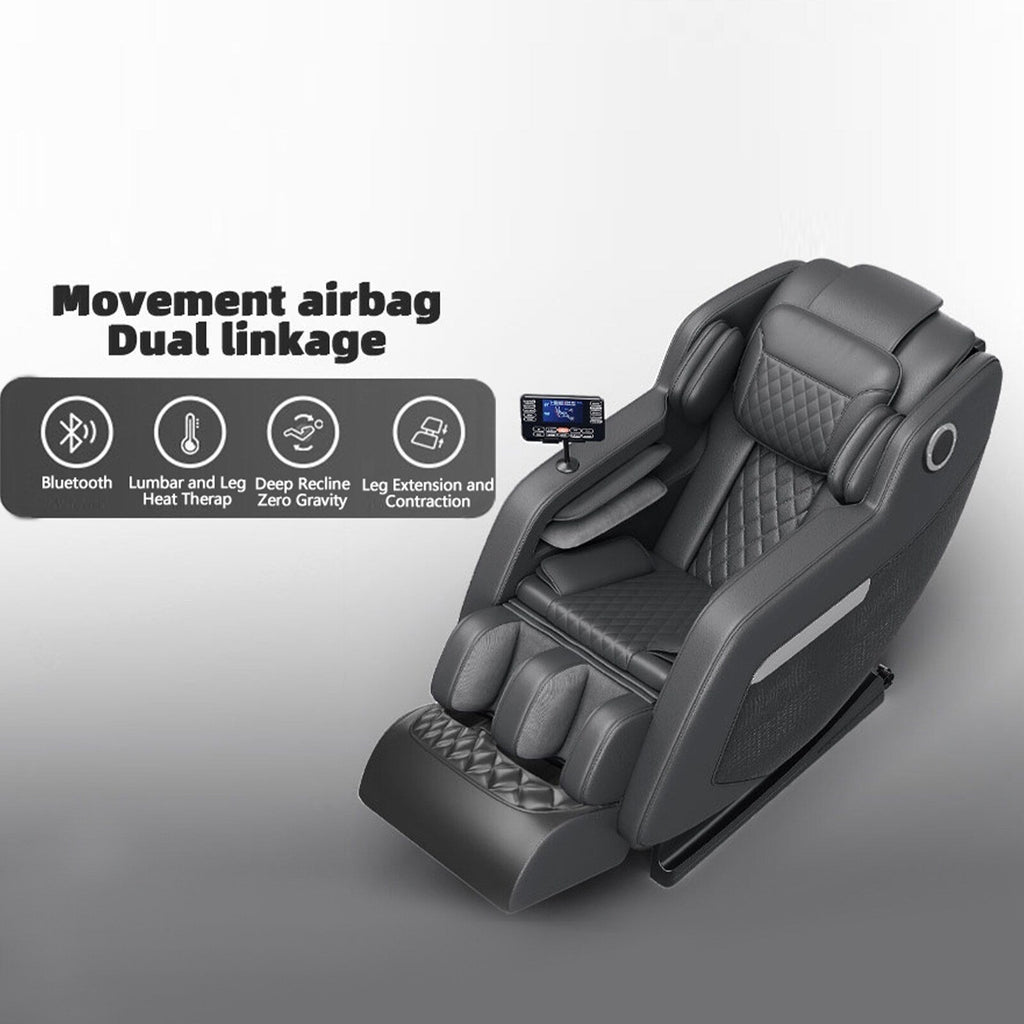 Fauteuil inclinable massant zéro gravité avec massage complet du corps, chauffage et audio Bluetooth intégré