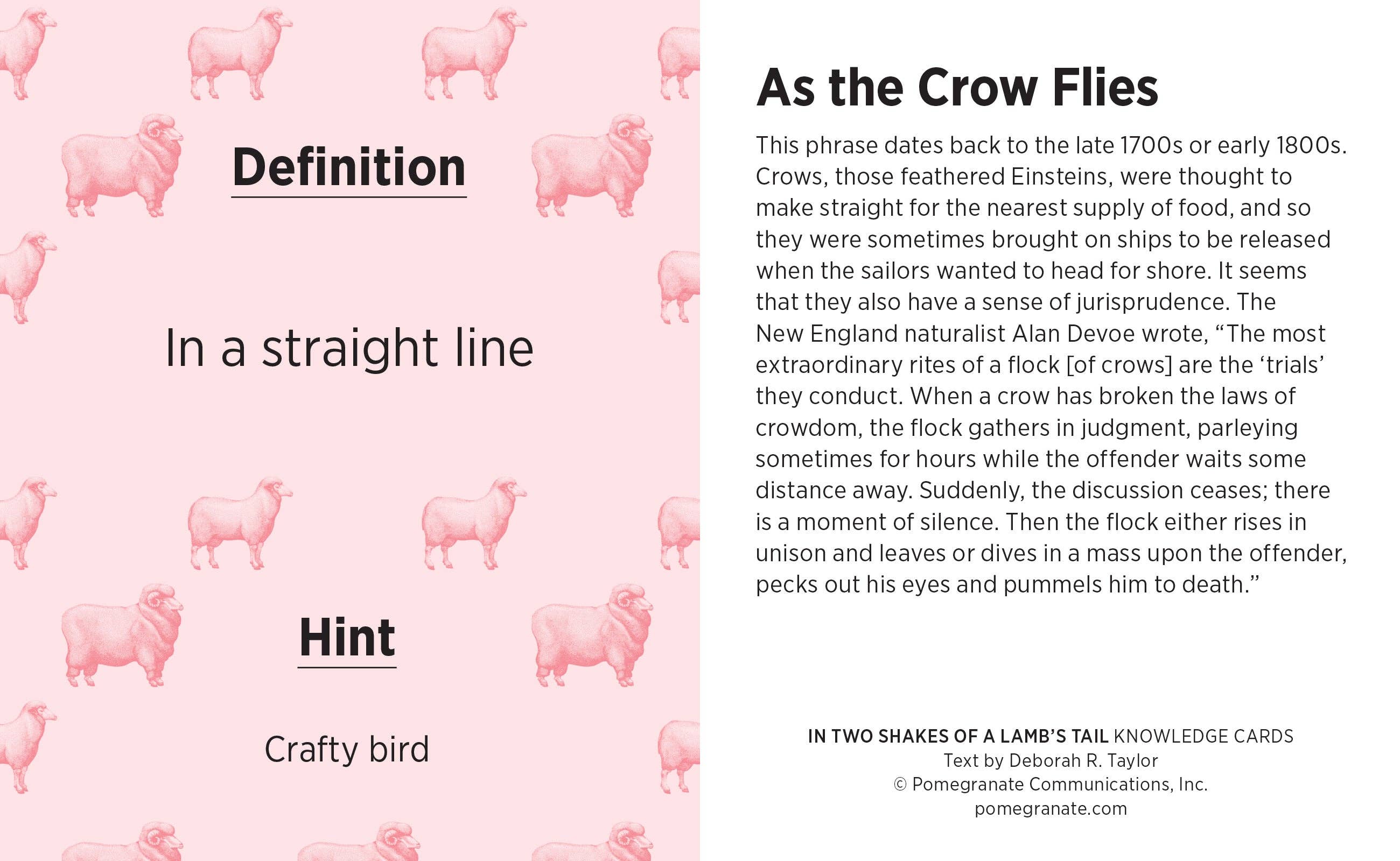 En deux coups de queue d'agneau : un jeu de cartes de connaissances sur des dictons curieux