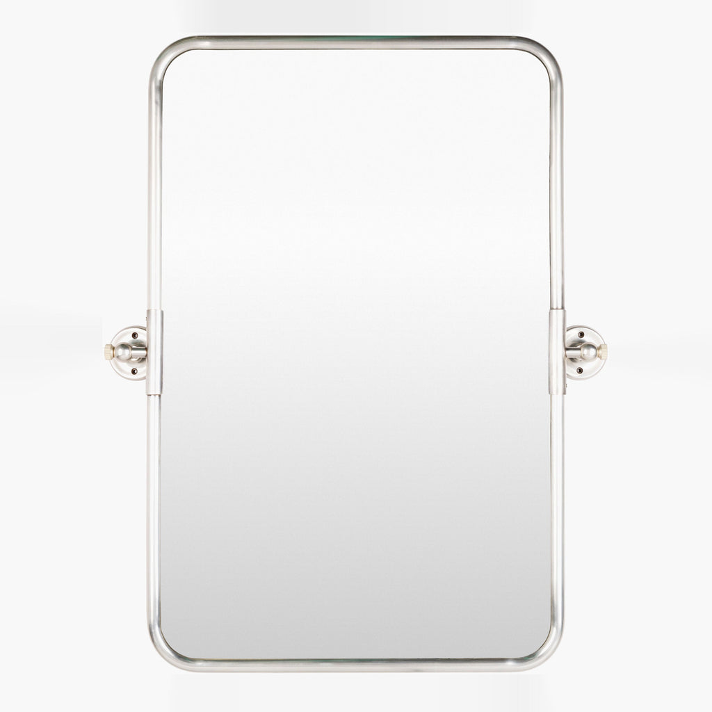 Miroir pivotant Burnish Accent en argent vieilli