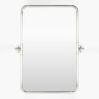 Miroir pivotant Burnish Accent en argent vieilli