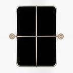 Miroir pivotant Burnish Accent en argent vieilli