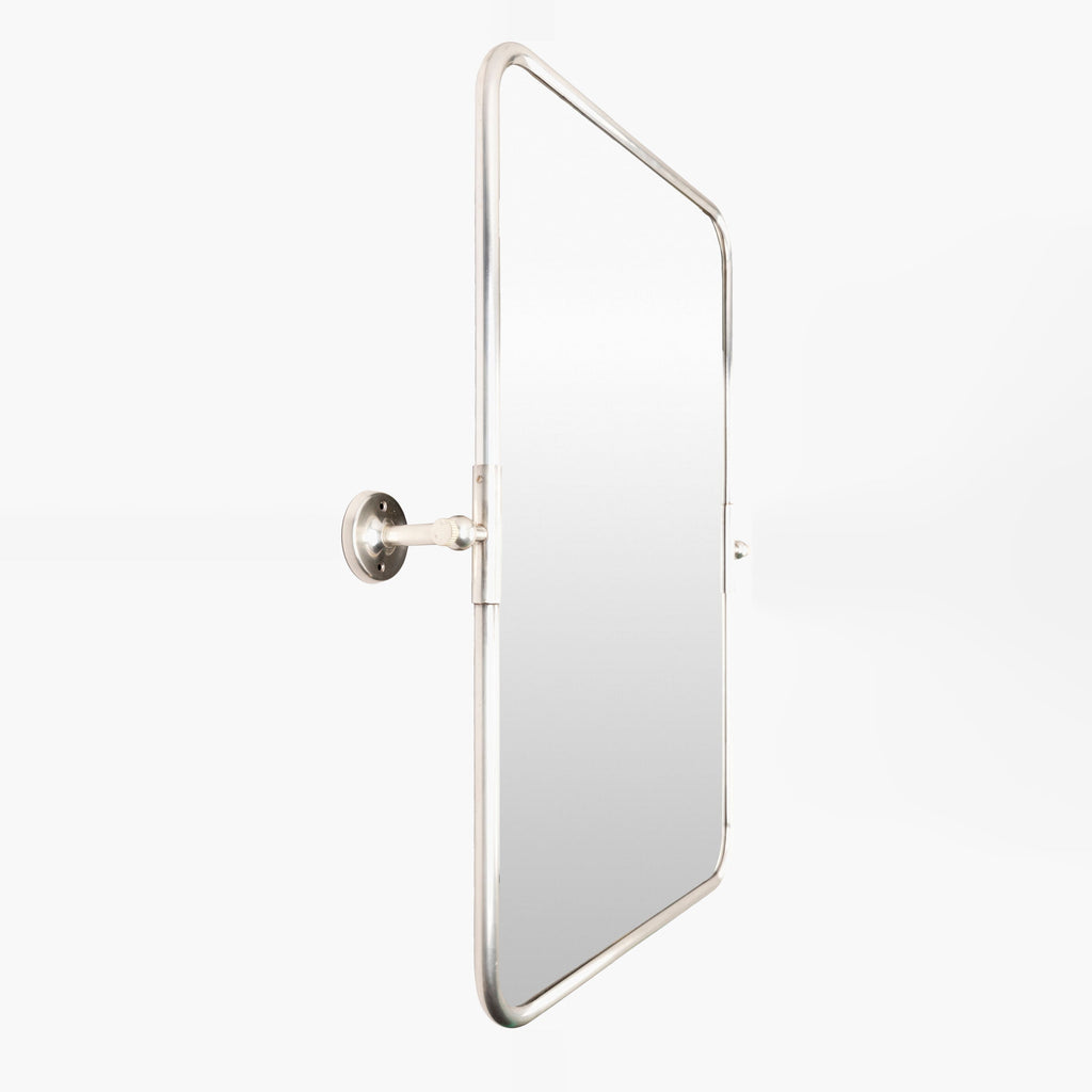Miroir pivotant Burnish Accent en argent vieilli