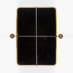 Miroir pivotant Burnish Accent en or antique