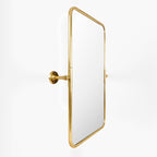 Miroir pivotant Burnish Accent en or antique