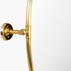 Miroir pivotant ovale à effet vieilli, finition or antique