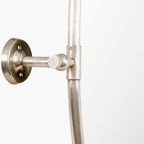 Miroir ovale pivotant Burnish en argent vieilli