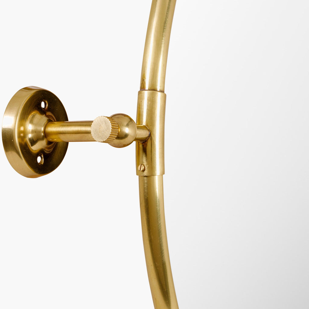 Miroir pivotant rond Burnish en or antique