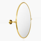Miroir pivotant rond Burnish en or antique