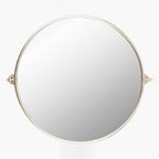 Miroir pivotant rond Burnish en argent vieilli