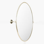 Miroir pivotant rond Burnish en argent vieilli