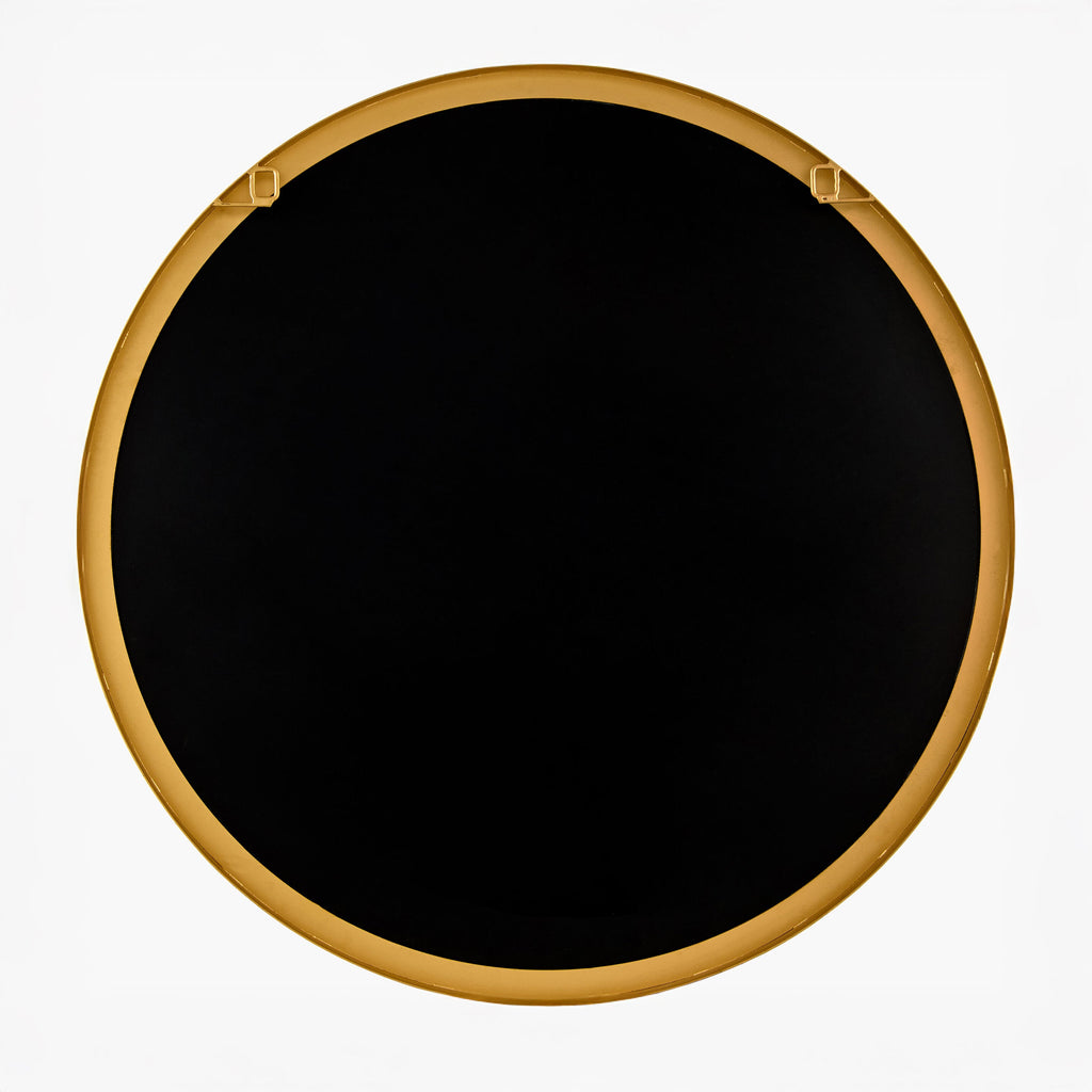 Miroir rond décoratif Carbondale en or mat