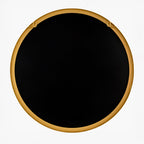 Miroir rond décoratif Carbondale en or mat