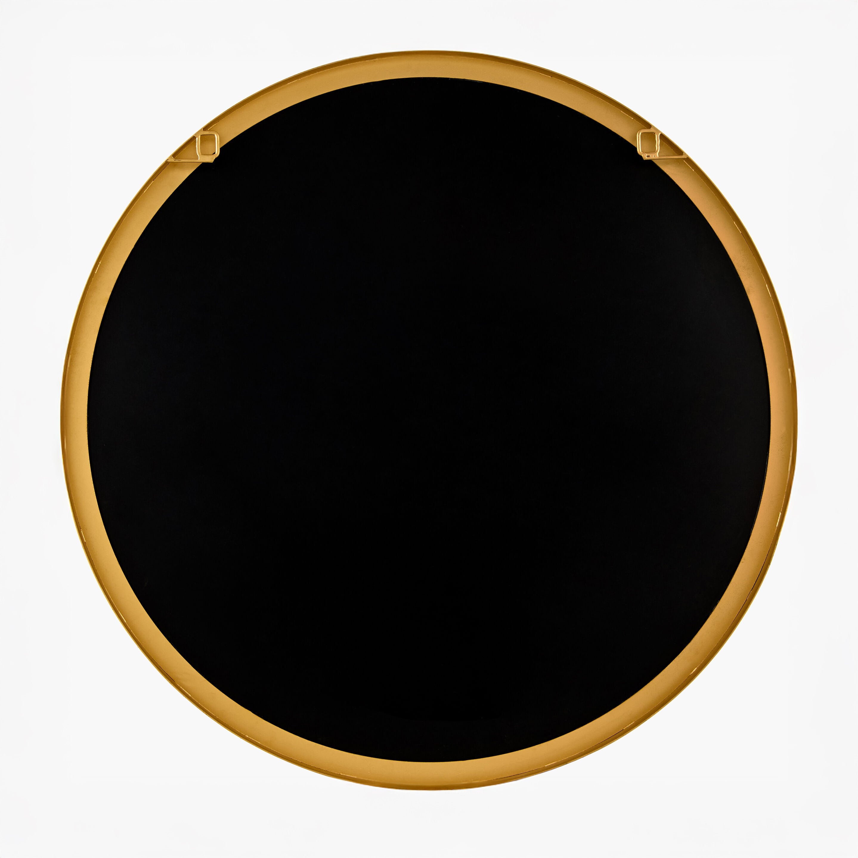 Miroir rond décoratif Carbondale en or mat