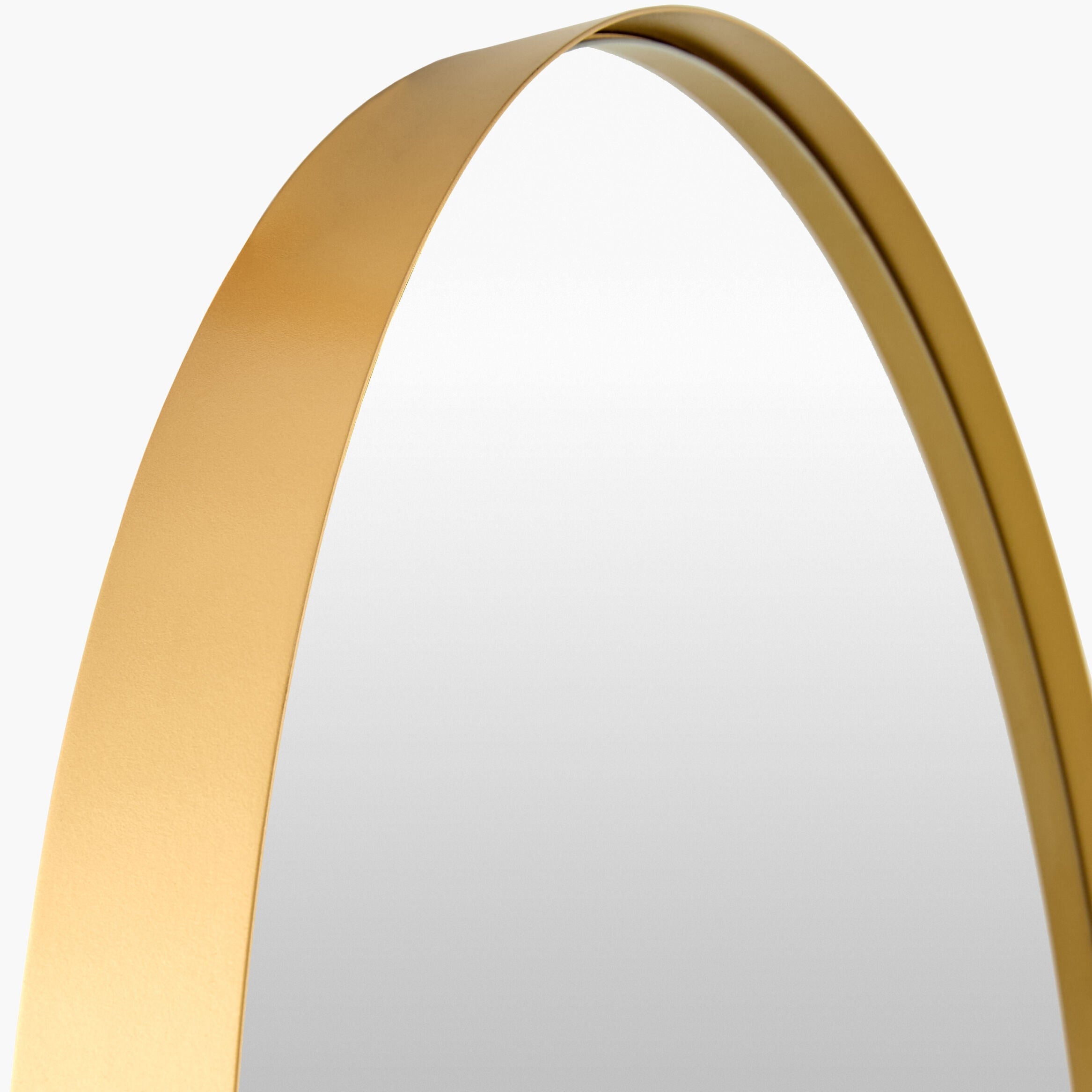 Miroir rond décoratif Carbondale en or mat