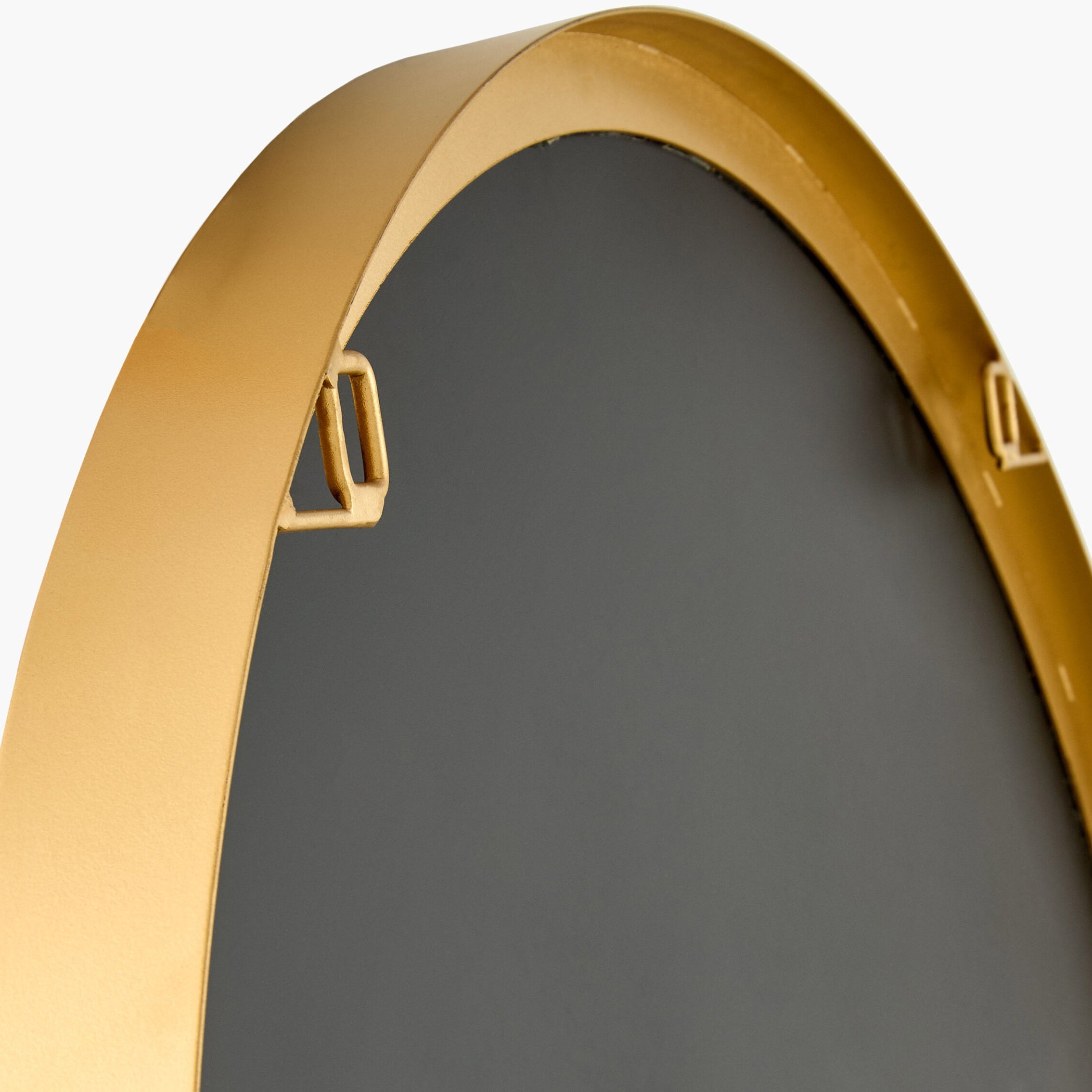 Miroir rond décoratif Carbondale en or mat