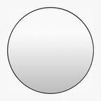 Miroir rond décoratif Carbondale en noir mat