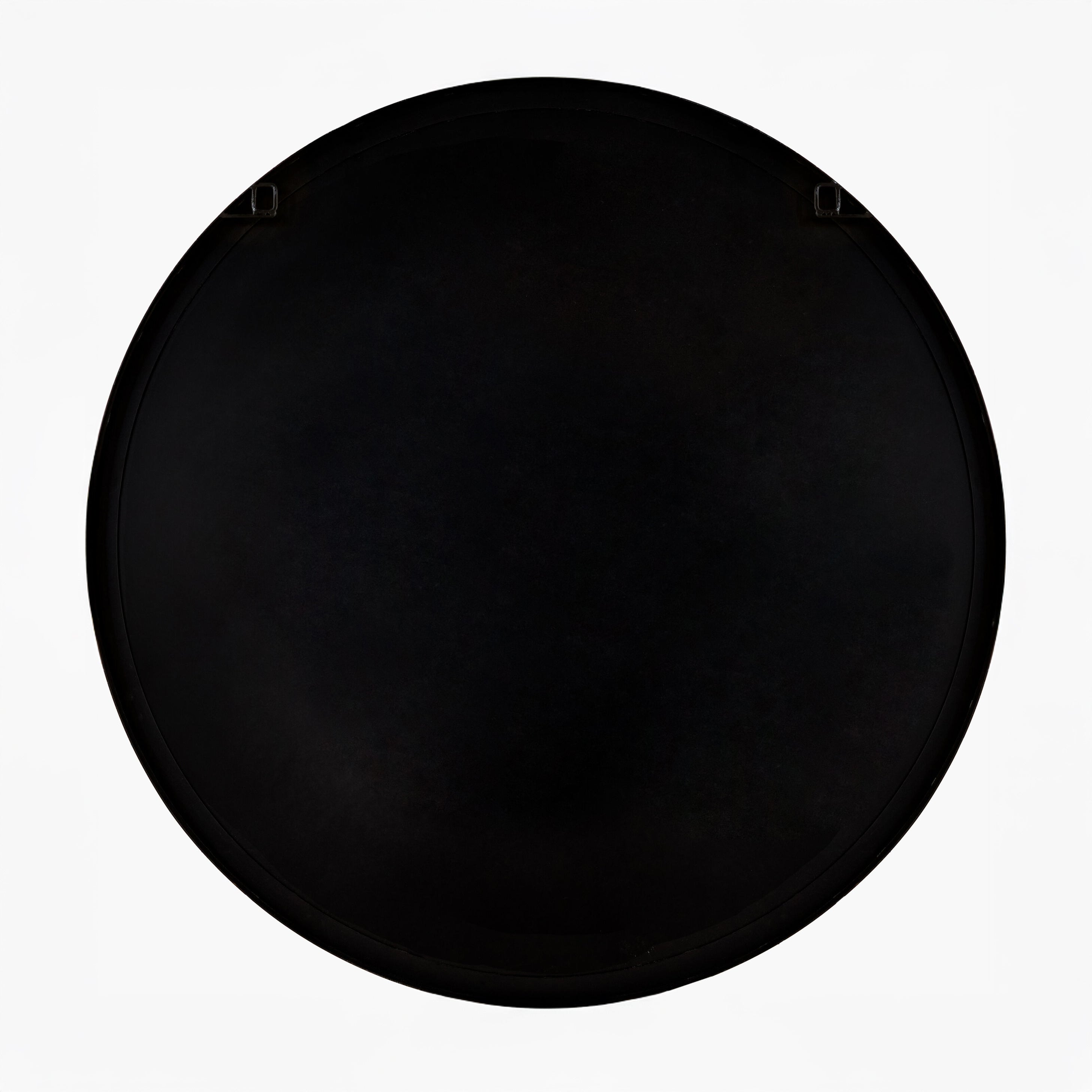 Miroir rond décoratif Carbondale en noir mat