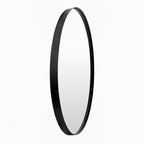 Miroir rond décoratif Carbondale en noir mat
